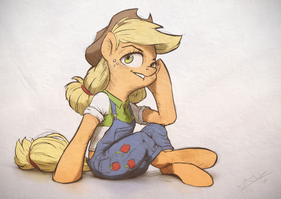 Dungaree Applejack by AssasinMonkey