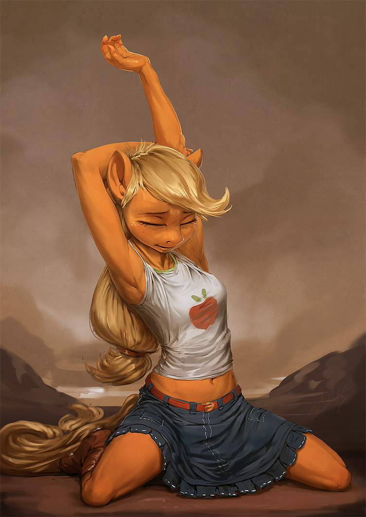 Applejack's Stretch by AssasinMonkey