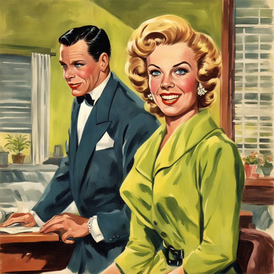 Mrs. Roper in 1950s cheating on Stanley with Ricky by TiberiusPetasius ...