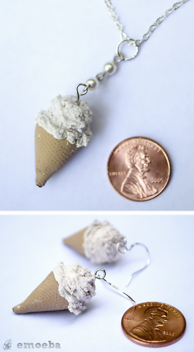 Miniature Ice Cream Cone Jewelry