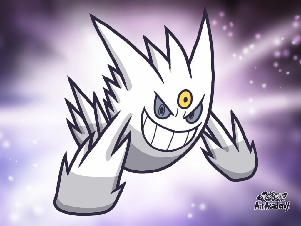 Pokemon Art Academy: F. P. 8: Shiny Mega Gengar by LordoftheFuzzys