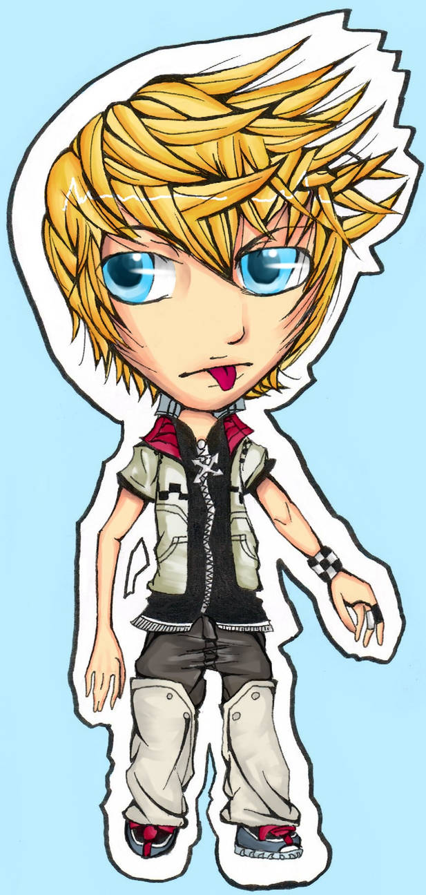 Chibi Roxas - Colo by DamienBles on DeviantArt