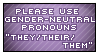 Gender Neutral Pronouns Stamp