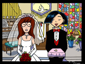 Daria and Jane at the altar