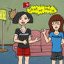 Jane and Daria as Beavis and Butthead