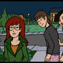 Daria, Tom and Jane as Distracted boyfriend meme