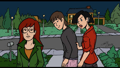 Daria, Tom and Jane as Distracted boyfriend meme