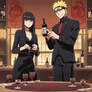 Naruto and Hinata enjoying the high life