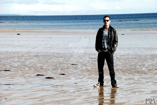 Niall on St Andrews beach