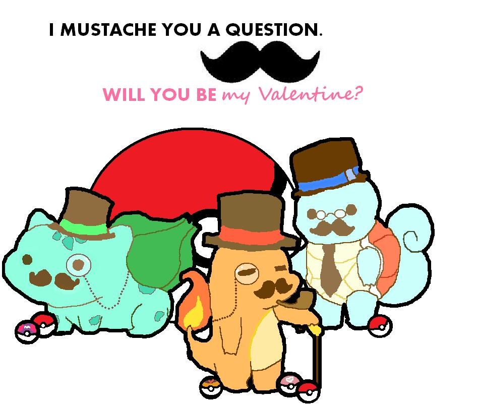 Pokemon Mustache Valentine.