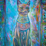 Egyptian cat 2013 canvas, oil 80x70