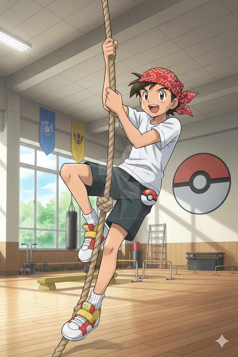 Mark's Gym Rope Climb by dreamilycat on DeviantArt