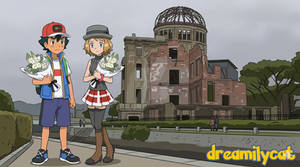 Ash Ketchum and Serena at Hiroshima Dome