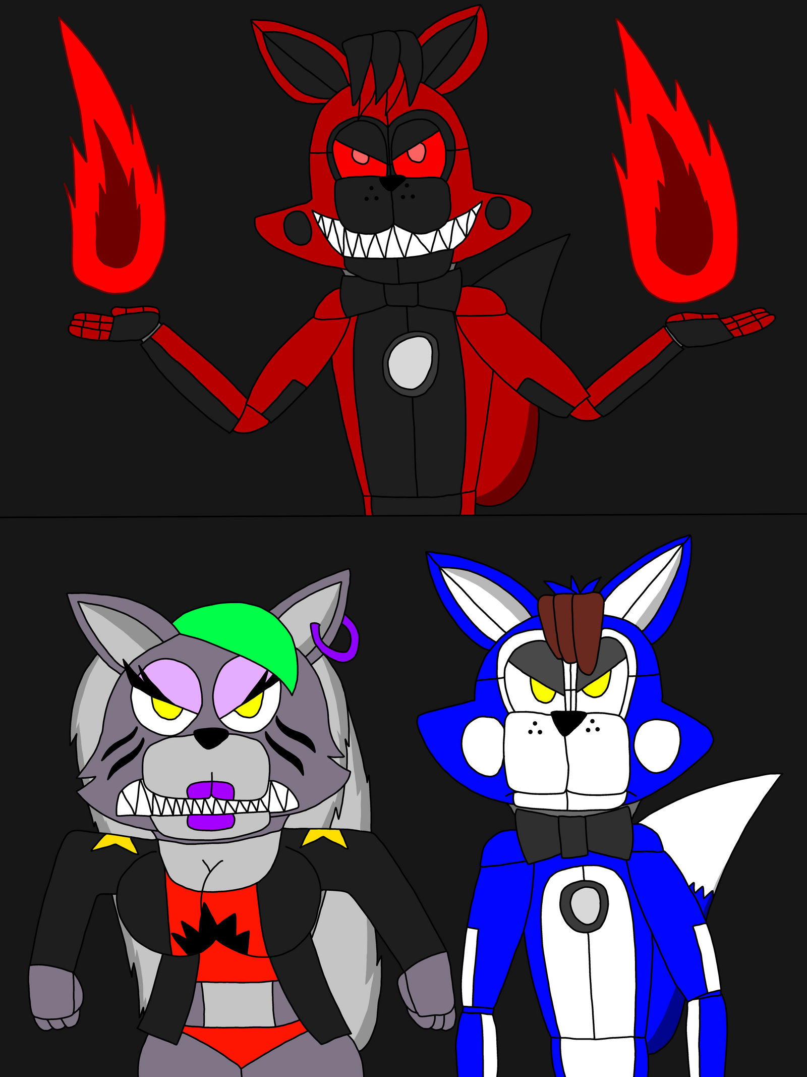 Fnaf Shadow Roxy (AT) Robert and Roxy Vs Shadow Demon by LukeTheBlueFox on DeviantArt