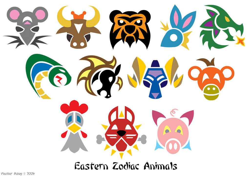 Маски знаки зодиака. Символы животных. Китайский гороскоп животные. Звери символы года. Звериные значки.