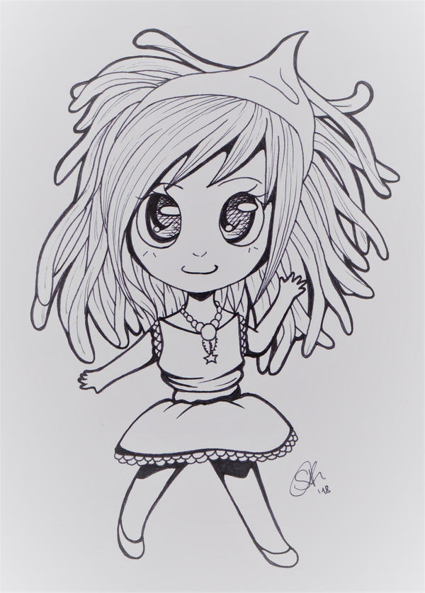 Chibi Sam Lineart by Porzella on DeviantArt