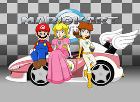Mario, Peach and Daisy (Mario Kart wii)