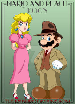 1930s Mario and Peach