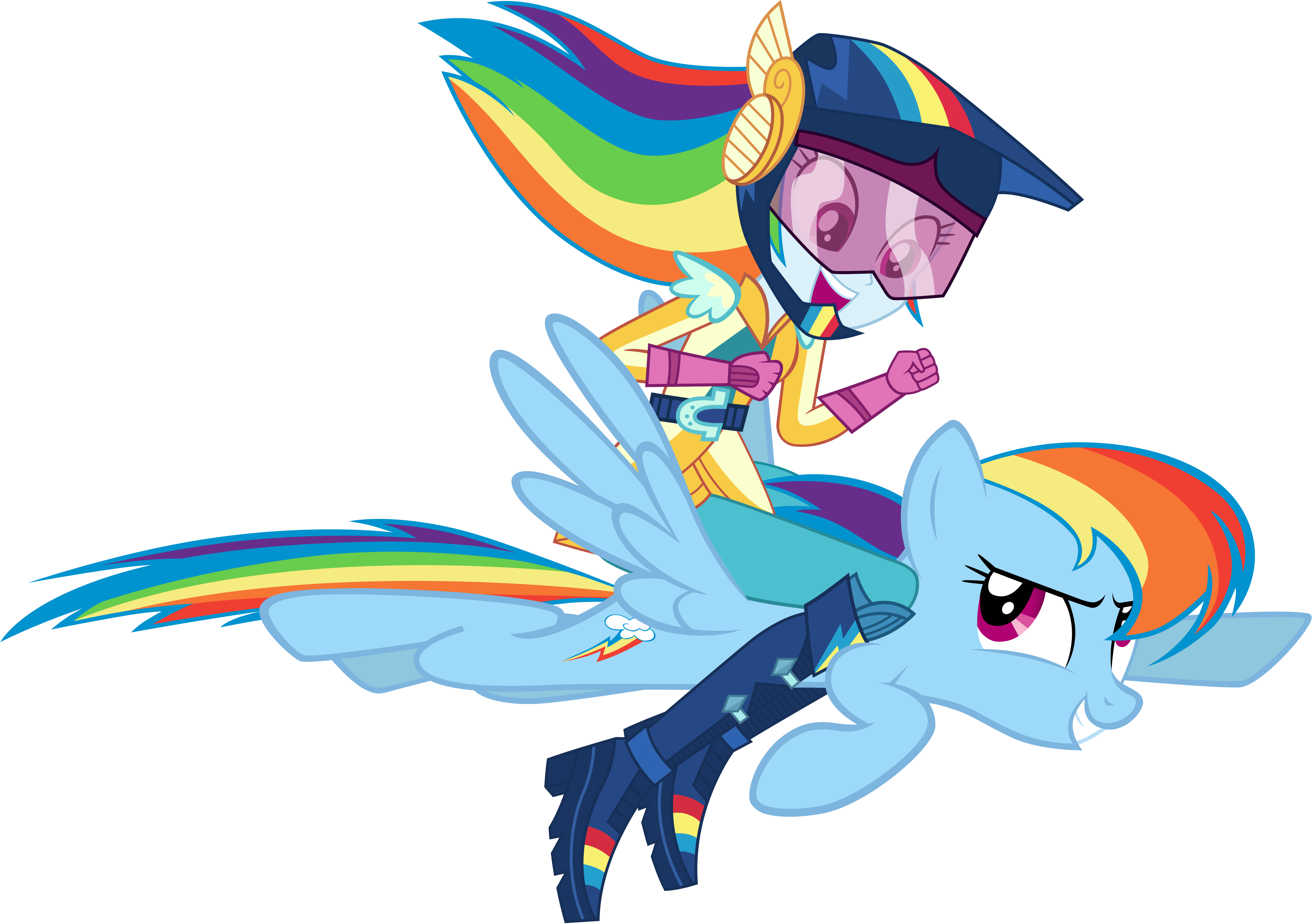 Rainbow Dash riding Rainbow Dash by FamousMari5 on DeviantArt