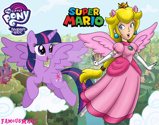 Princess Peach and Twilight Sparkle