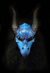 Blue Dragon fursuit head