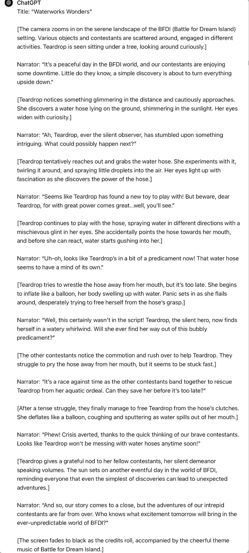 BFDI Inflation Episode Waterworks Wonders by skelllerzHD on DeviantArt