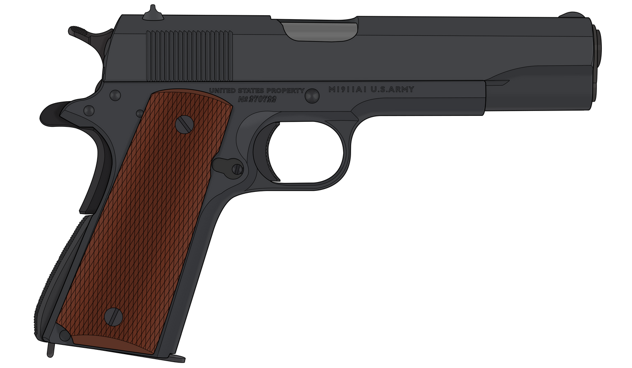 M1911 Rust M1911A1 Pistol (Blued) by Tharn666 on DeviantArt