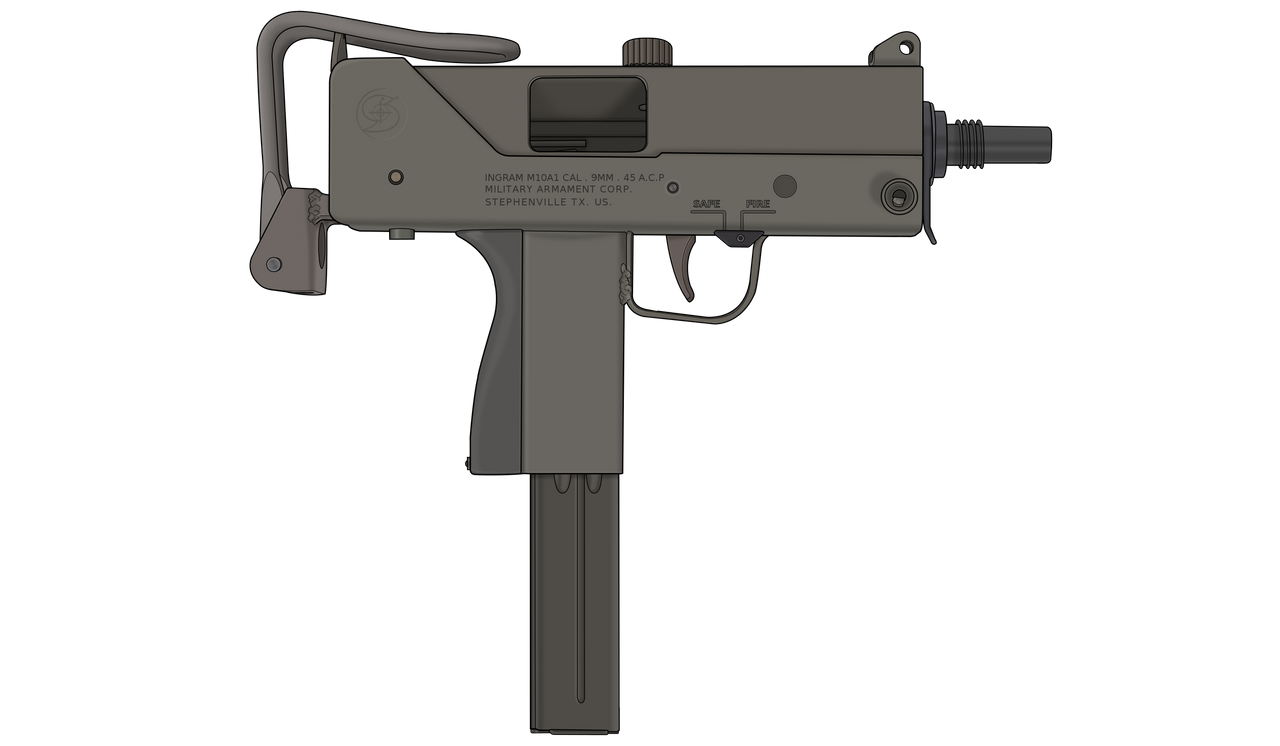 Mac 10 9mm Super Rare Old Spec Deactivated MAC 10 Machine Gun With