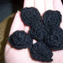 Crochet Black Roses