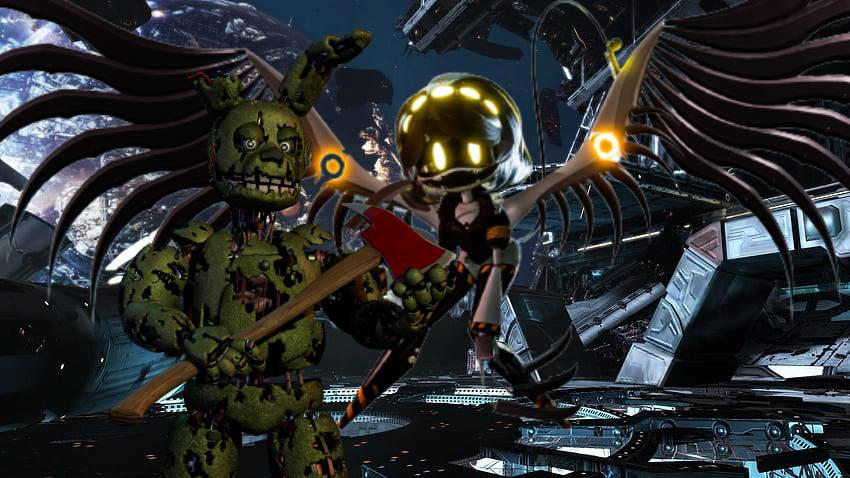Spring Trap Vs Rem Springtrap and V at/near Cybertron by LPPrimeProductions on DeviantArt