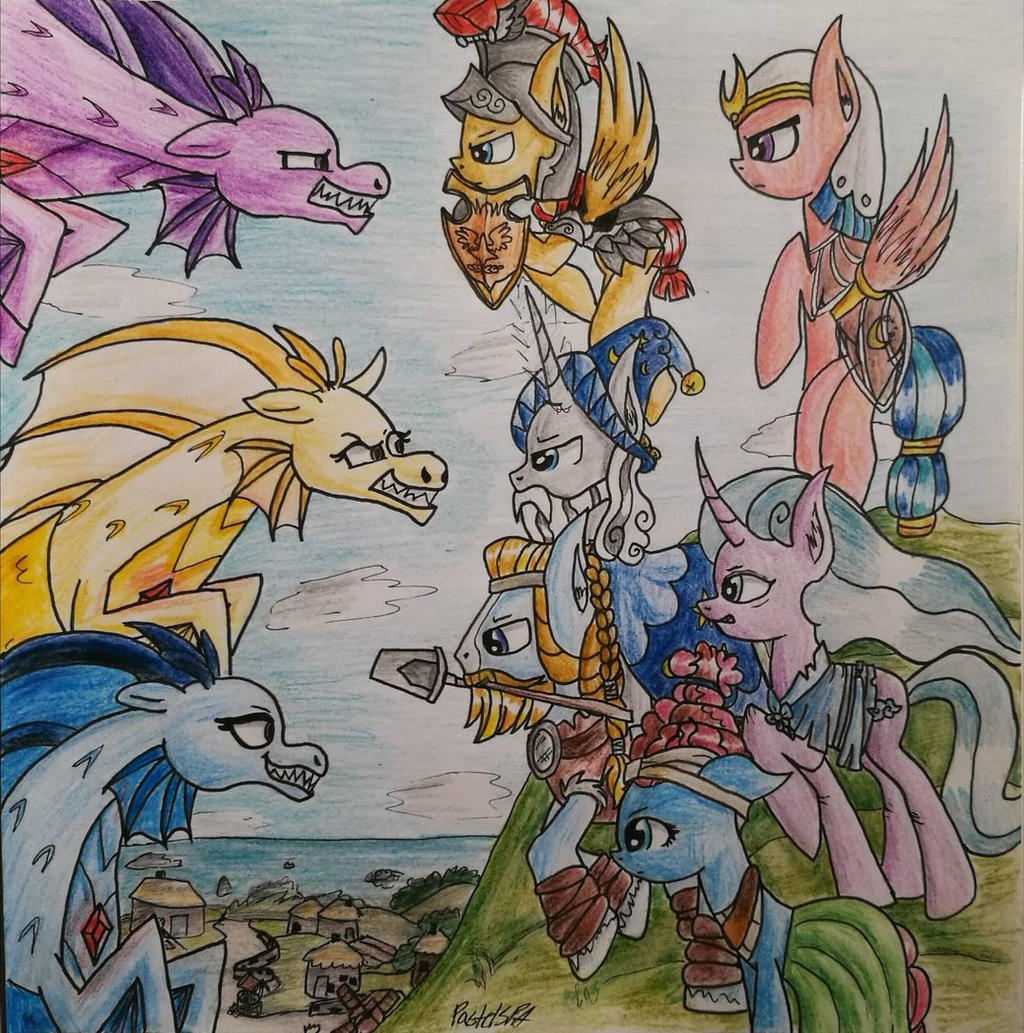 Mlp Sirens Deviantart The Pillars Vs Sirens by PastelSketchPonyArt on DeviantArt