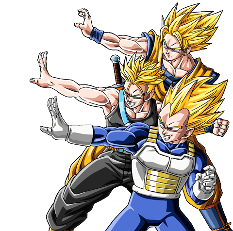 Goku,Vegeta and Future Trunks render[Shin Budokai] by Maxiuchiha22 on ...
