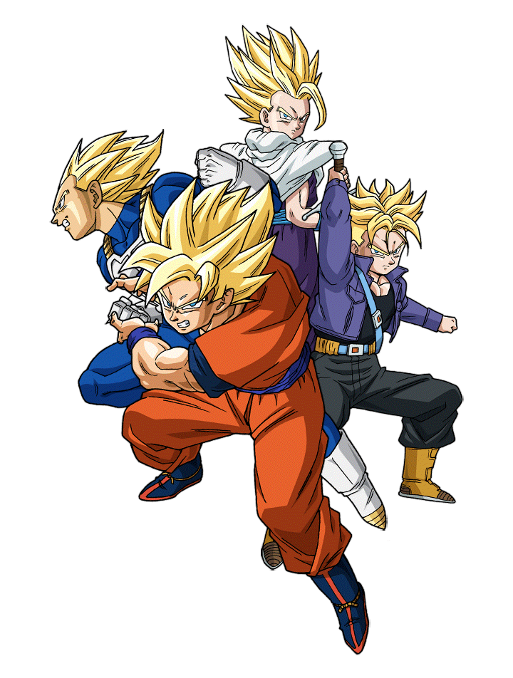 Goku Teen Gohan Future Trunks Vegeta Render By Maxiuchiha22 On