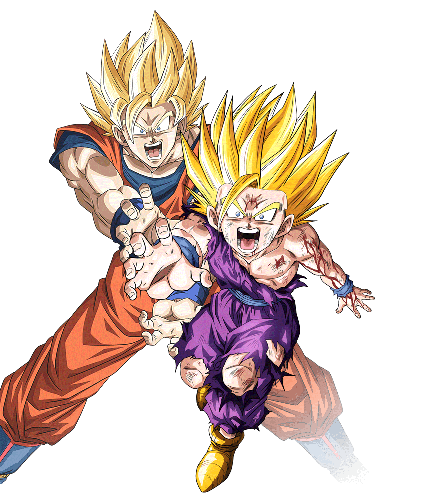 Father-Son Kamehameha render [Dokkan Battle] by Maxiuchiha22 on DeviantArt