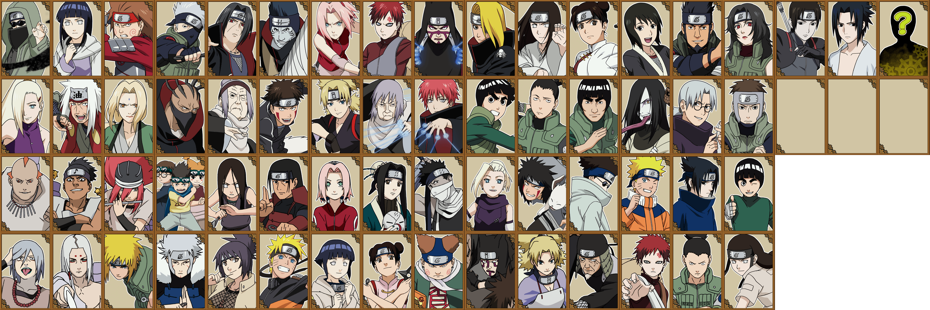 All Character Naruto Shippuden Ultimate Ninja 5 