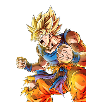 Goku SSJ (Namek) render [Bucchigiri Match]