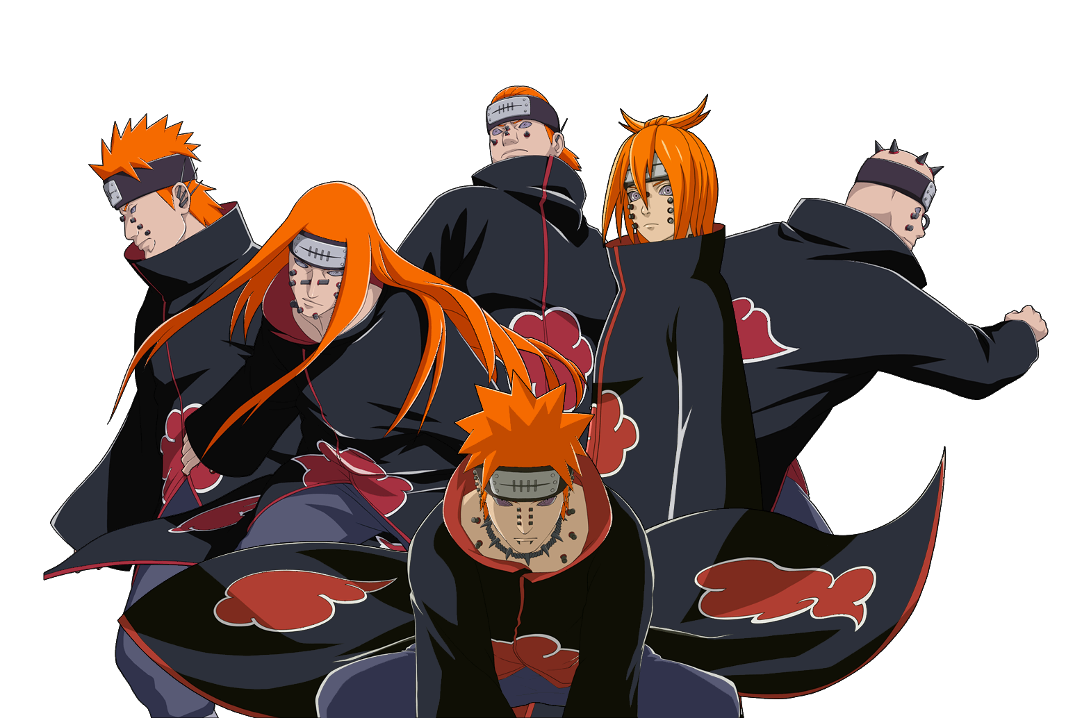 Six Paths of Pain render [Naruto OL] by Maxiuchiha22 on DeviantArt