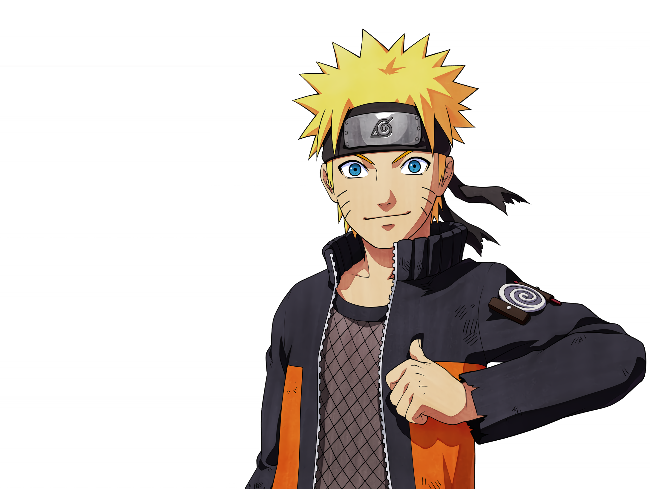 Young Naruto standing PNG Image