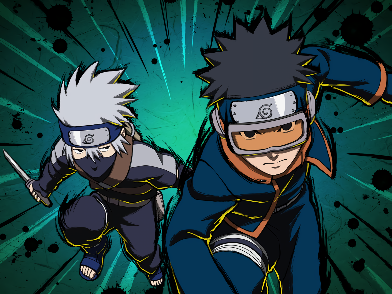 Naruto - Kakashi and Obito Wallpaper by Knotshoxtm on DeviantArt