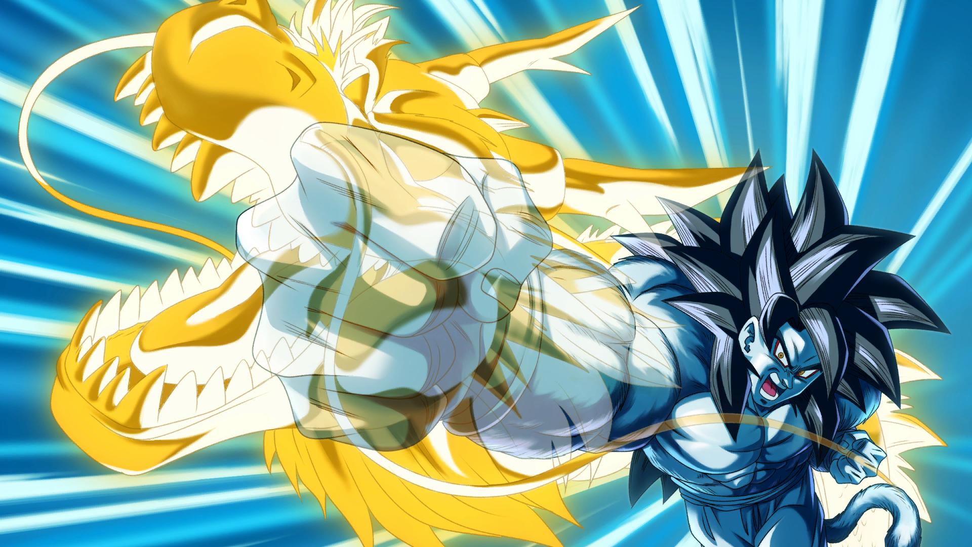 SSJ4 Gogeta WALLPAPER (Dokkan Battle) by clannadan on DeviantArt