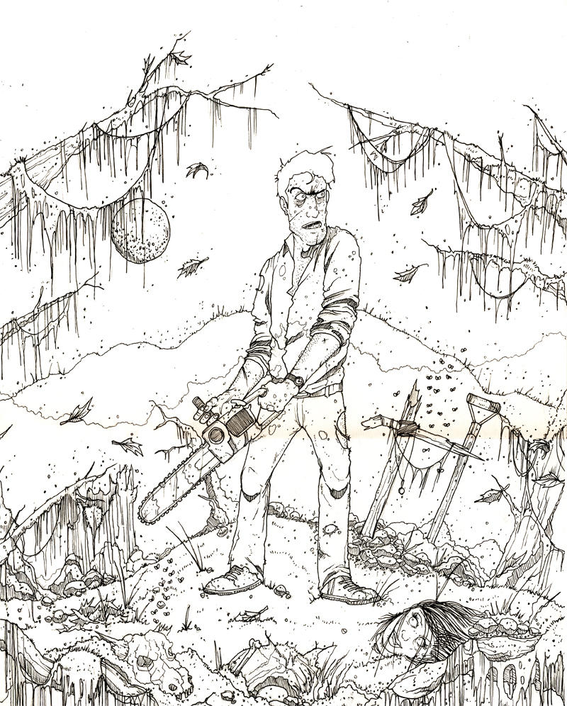 Dead Line Pictionary EVIL DEAD LINE ART by greymachine on DeviantArt