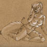 Hyena pin-up girl