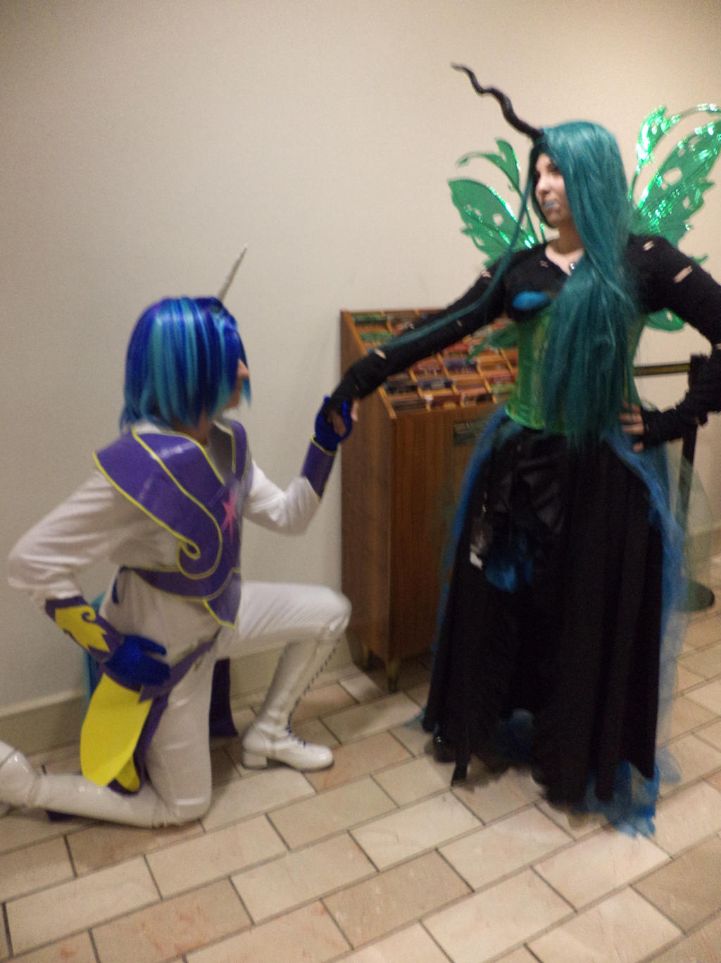 Queen Crysalis and Shining Armor