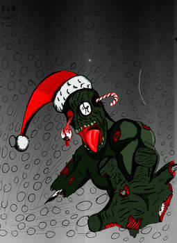 christmass zombie colored