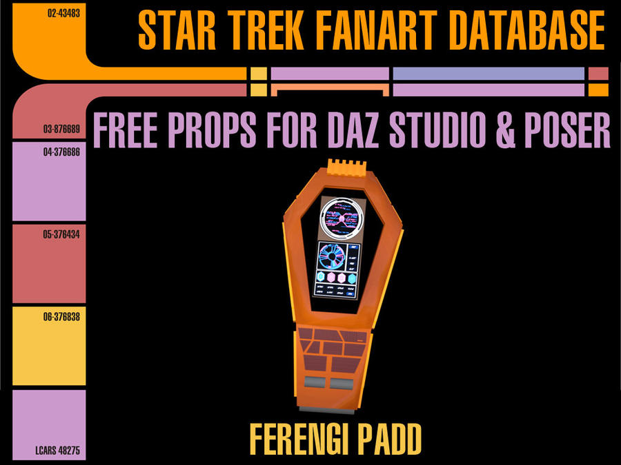 [Free Prop] Ferengi Padd for Daz and Poser