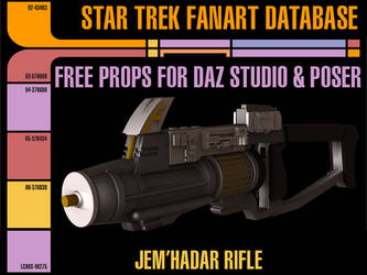 [Free Prop] Jem'HadarRifle for Daz and Poser