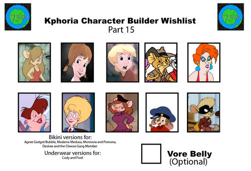 Kphoria-style Character Builder List Part 15