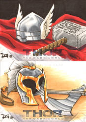 Thor The Dark World sketch cards 1
