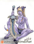 Patreon: WoW Draenei pinup by mechangel2002