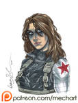 Custom Winter Soldier bust by mechangel2002